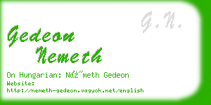 gedeon nemeth business card